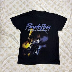 Prince Black 'Purple Rain' Graphic Tee